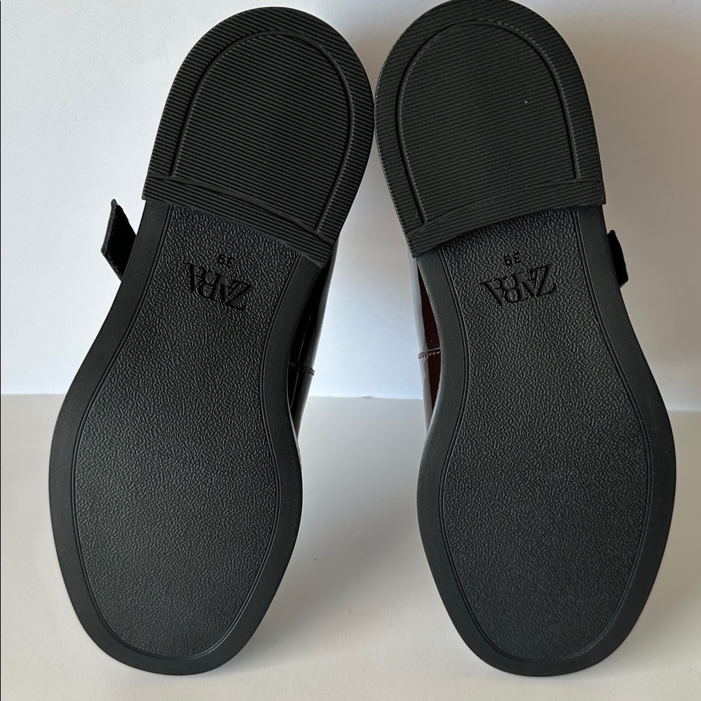 Zara Women’s Platform Mary Jane Shoes Size 8 Color Burgundy - Picture 14 of 17